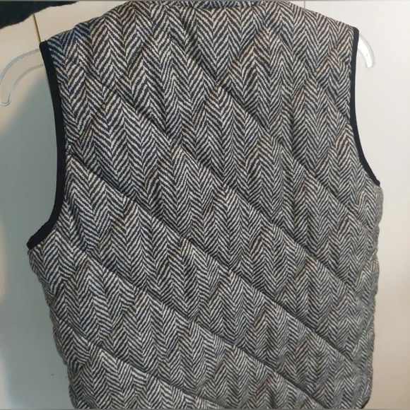 J.Crew The look for less! Herringbone zip up vest & jeweled Rhinestone top Small - Picture 4 of 7